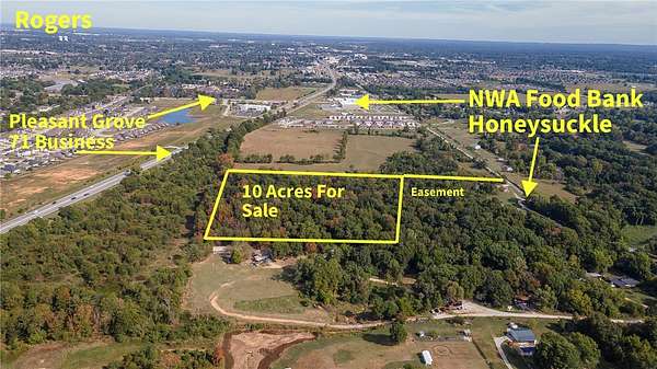 10 Acres of Residential Land for Sale in Lowell, Arkansas