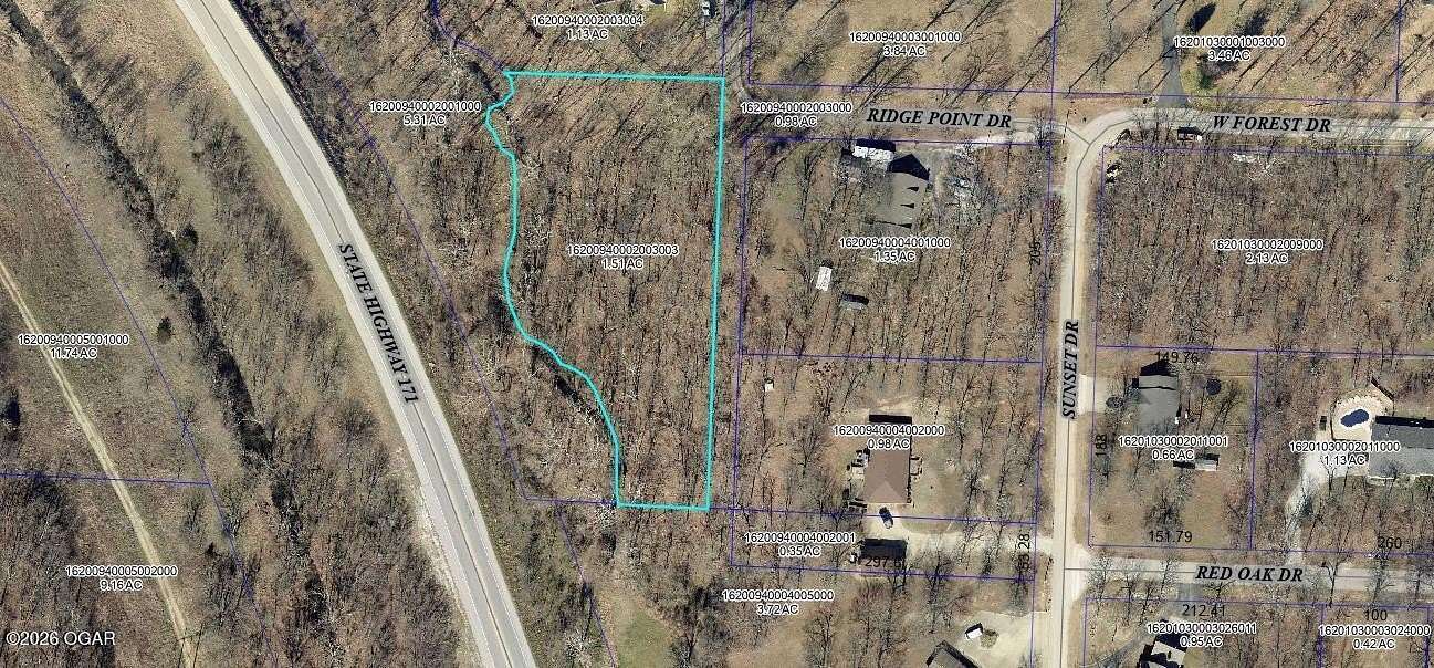 1.5 Acres of Residential Land for Sale in Carl Junction, Missouri