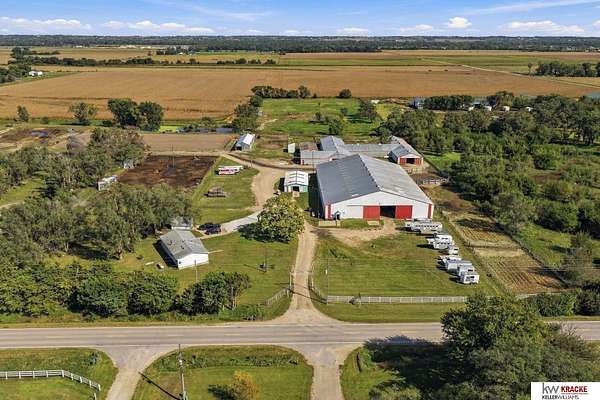20.6 Acres of Agricultural Land with Home for Sale in Ashland, Nebraska