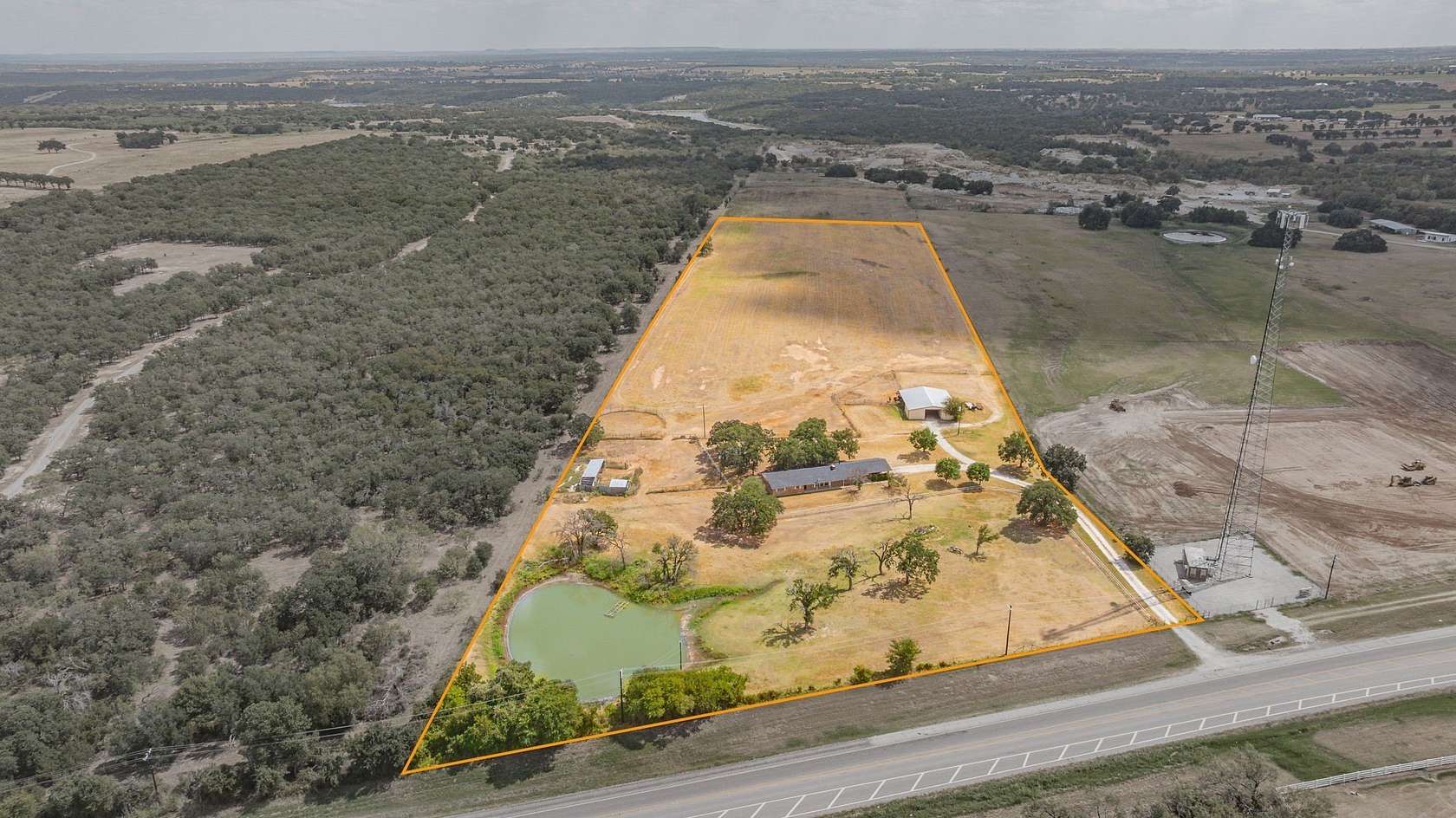 15.7 Acres of Land with Home for Sale in Stephenville, Texas