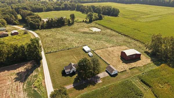 7 Acres of Land with Home for Sale in Canaan, Indiana