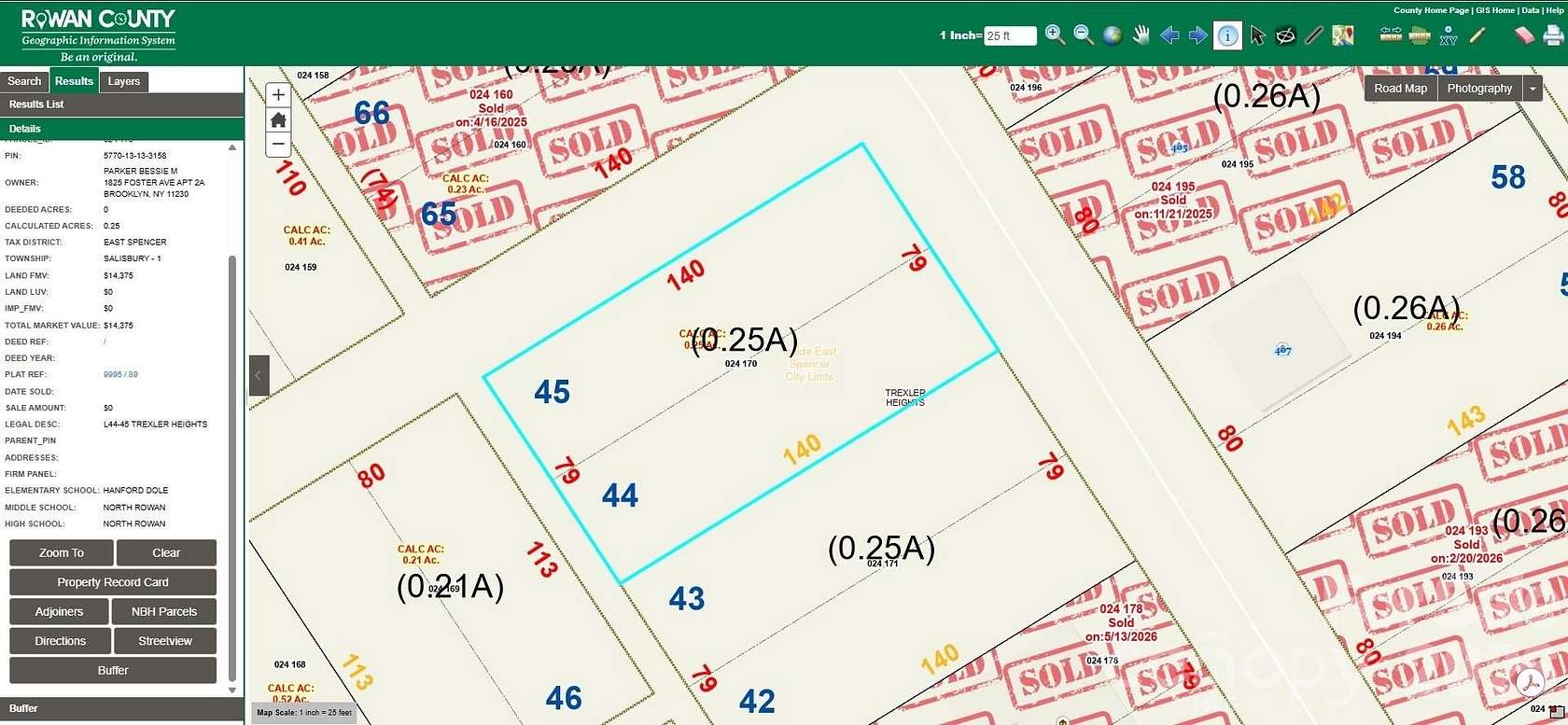 0.25 Acres of Residential Land for Sale in Salisbury, North Carolina
