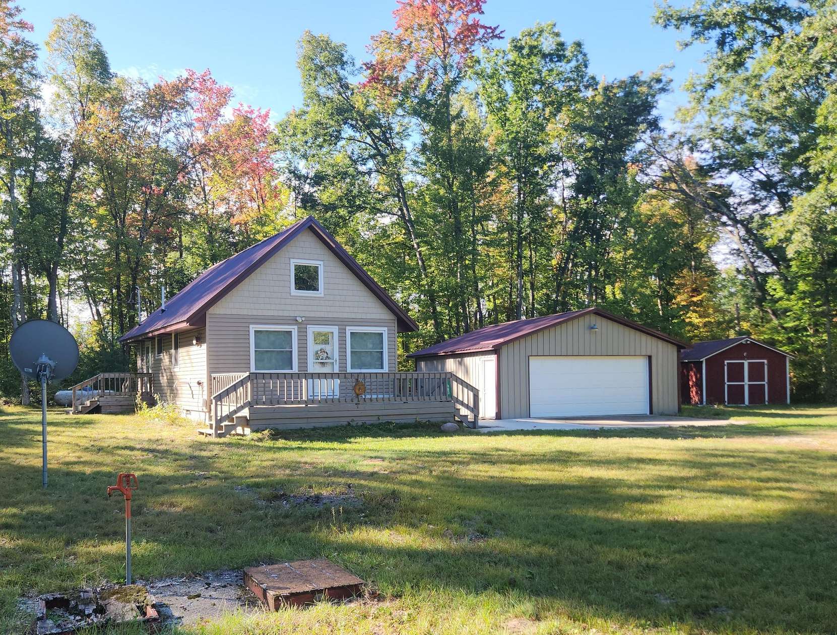 2.5 Acres of Land with Home for Sale in Idlewild, Michigan