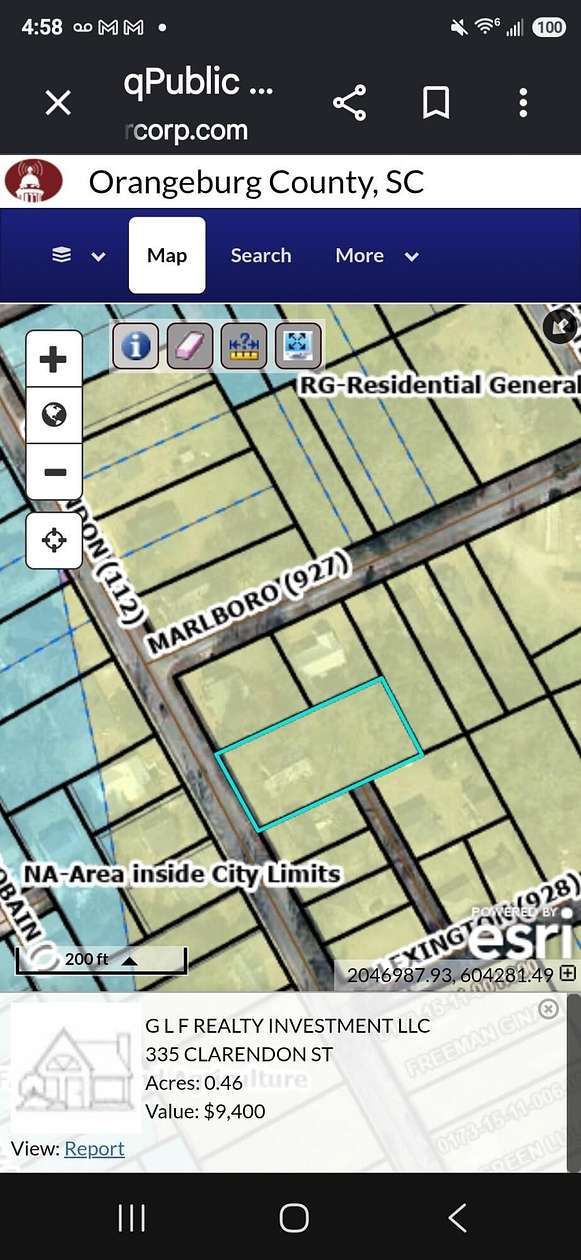 0.46 Acres of Residential Land for Sale in Orangeburg, South Carolina