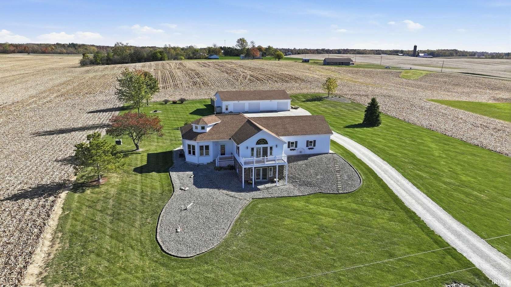 11.7 Acres of Land with Home for Sale in Columbia City, Indiana
