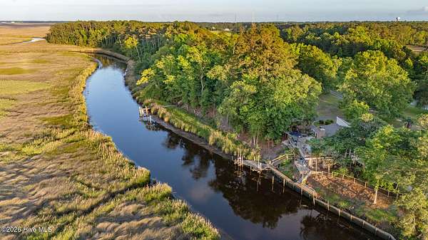 11.3 Acres of Recreational Land with Home for Sale in Newport, North Carolina