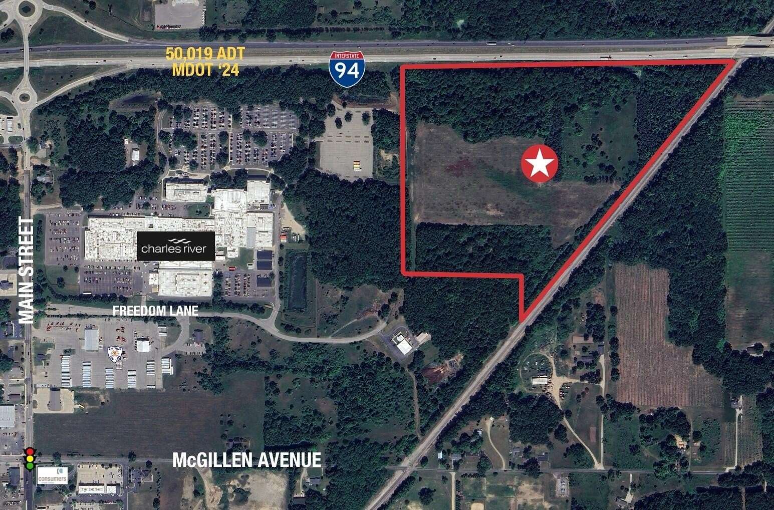 47.4 Acres of Commercial Land for Sale in Mattawan, Michigan