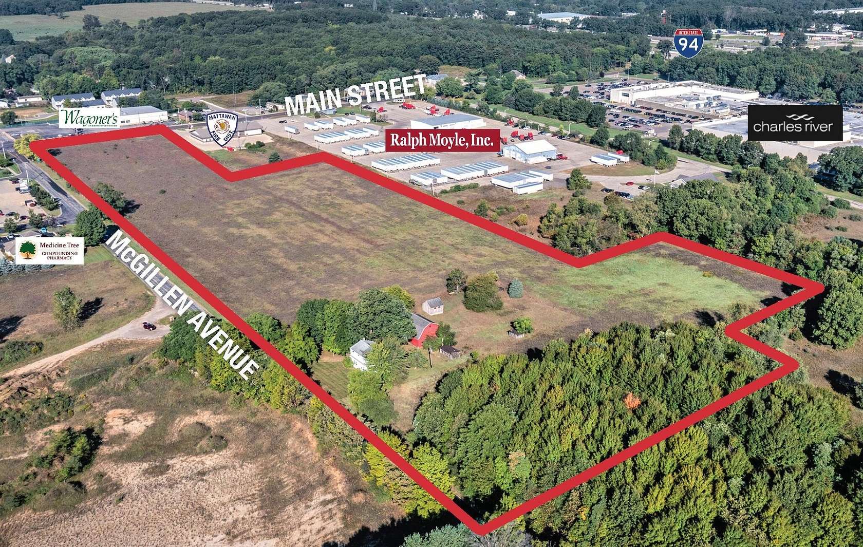 19.5 Acres of Commercial Land for Sale in Mattawan, Michigan