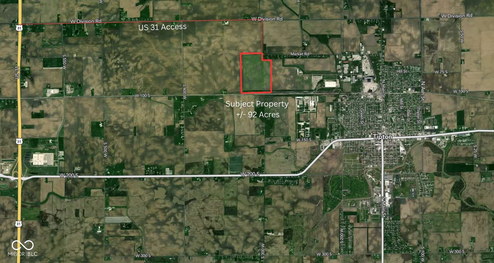 92 Acres of Land for Sale in Tipton, Indiana