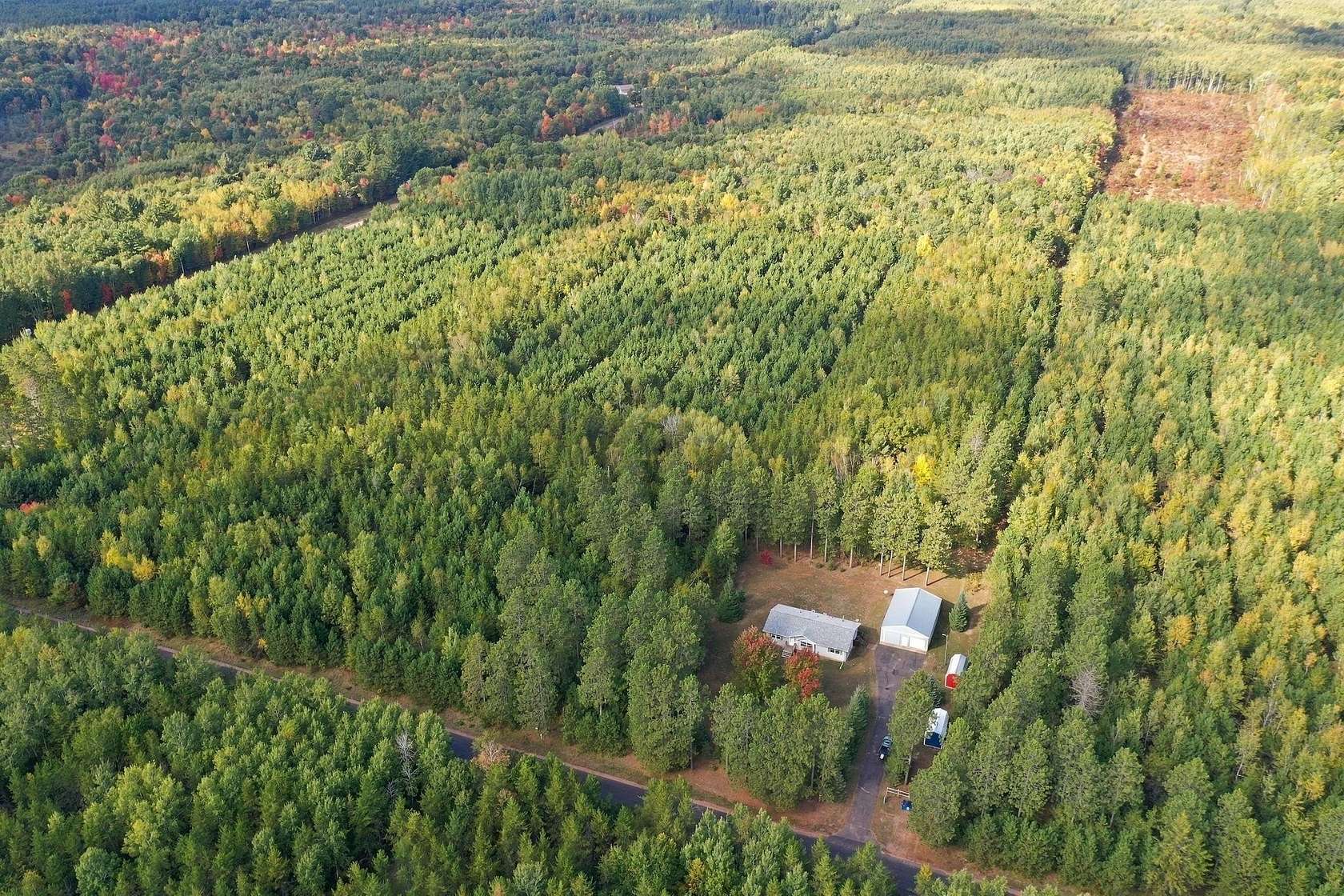 38.7 Acres of Recreational Land with Home for Sale in Webster, Wisconsin