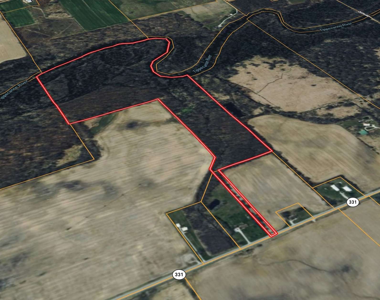 55 Acres of Recreational Land for Sale in Tippecanoe, Indiana