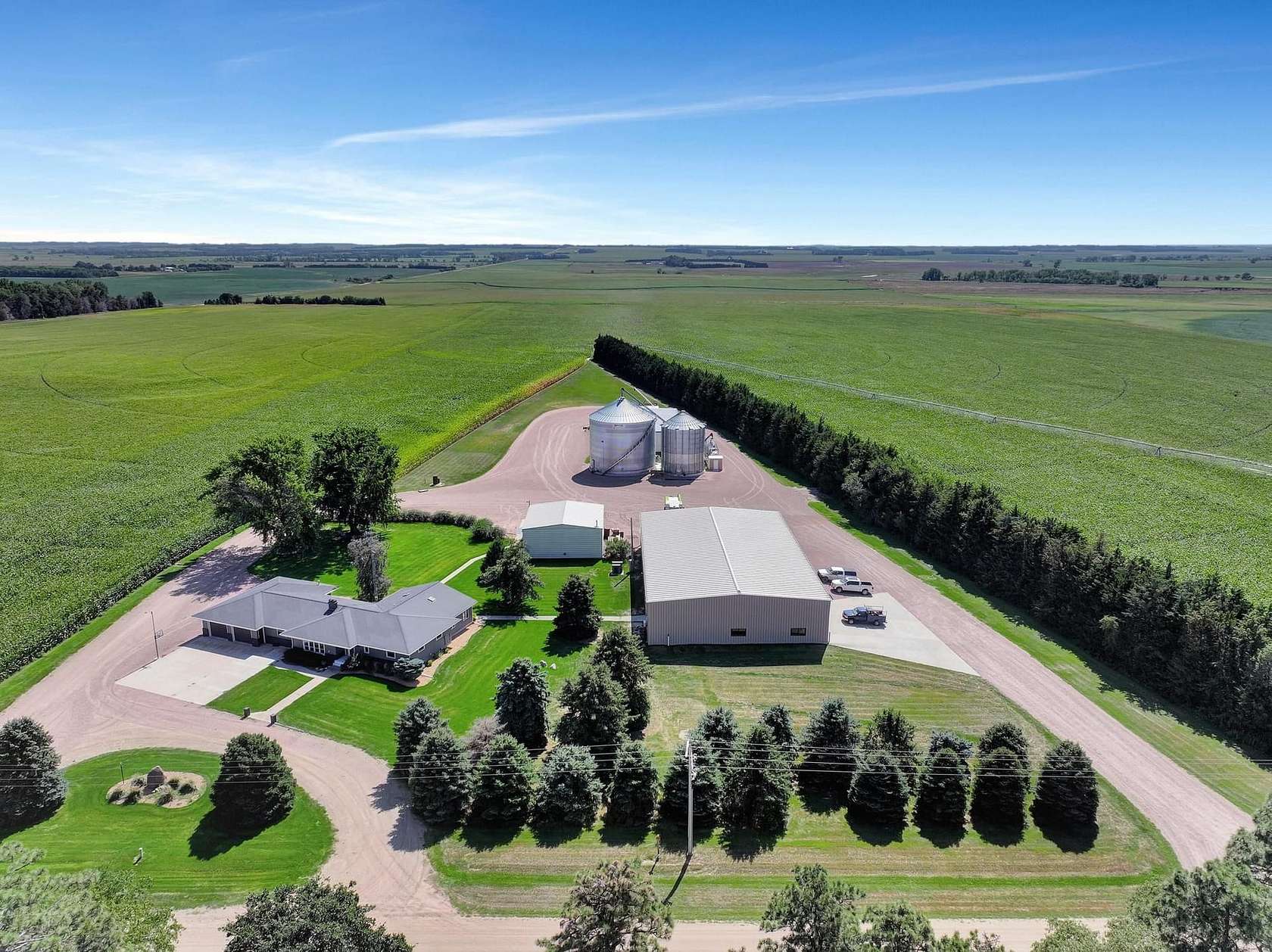 160 Acres of Agricultural Land with Home for Sale in Plainview, Nebraska