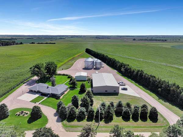 160 Acres of Agricultural Land with Home for Sale in Plainview, Nebraska