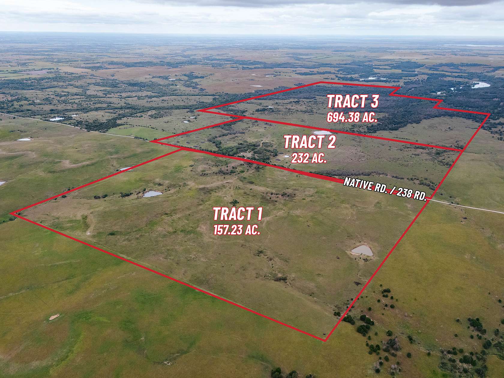 1,084 Acres of Land for Auction in Fall River, Kansas