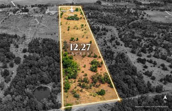 12.3 Acres of Land with Home for Sale in Wortham, Texas