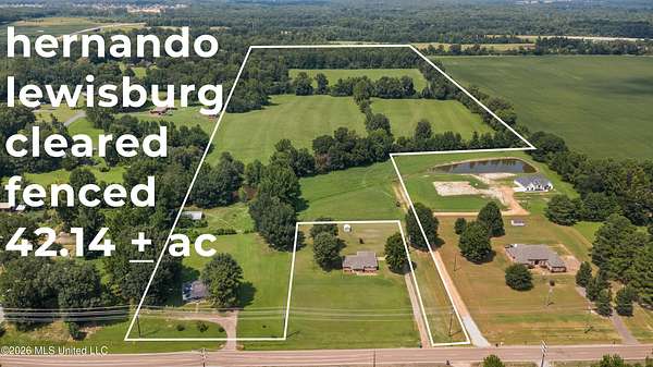 42.1 Acres of Agricultural & Residential Land for Sale in Hernando, Mississippi