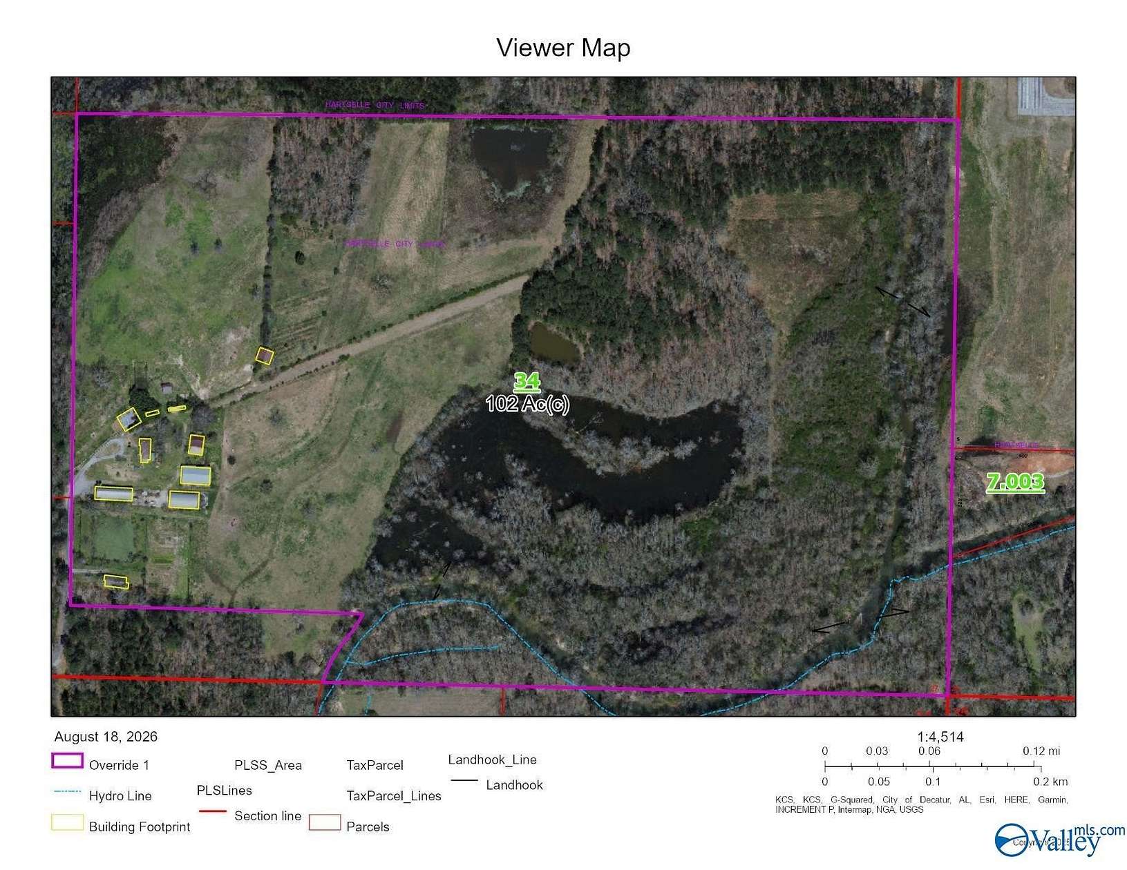 97 Acres of Land with Home for Sale in Hartselle, Alabama