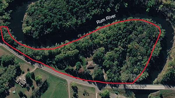 10 Acres of Recreational Land with Home for Sale in Cambridge, Minnesota