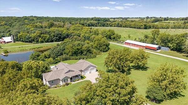 59.5 Acres of Recreational Land with Home for Sale in Ozawkie, Kansas