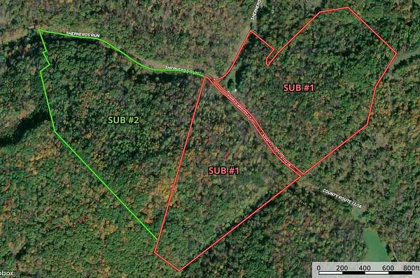 87 Acres of Recreational & Residential Land for Sale in Gandeeville, West Virginia