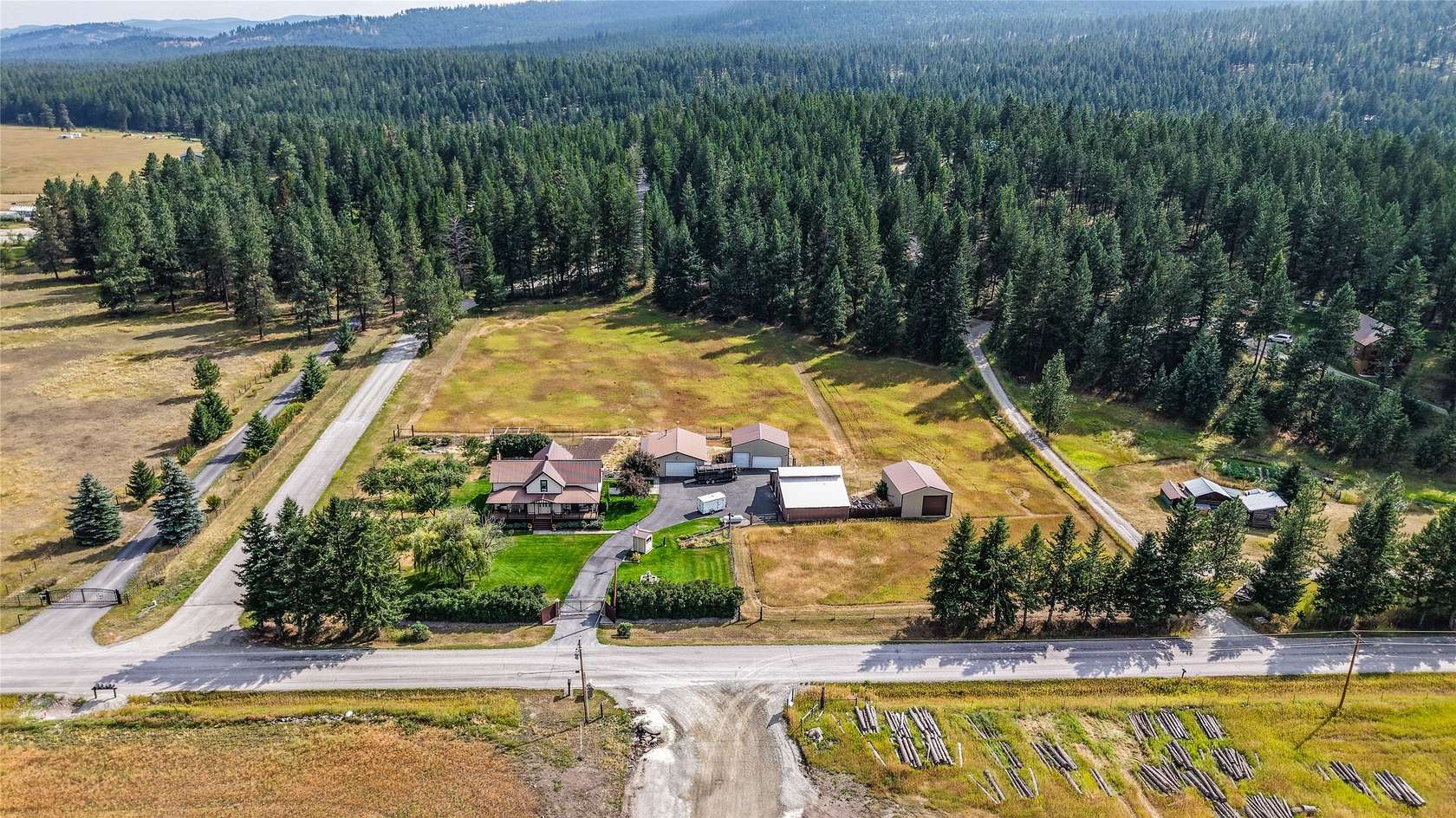 7.1 Acres of Land with Home for Sale in Kalispell, Montana