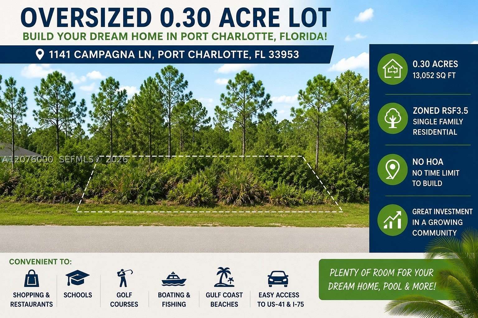 0.3 Acres of Residential Land for Sale in Port Charlotte, Florida