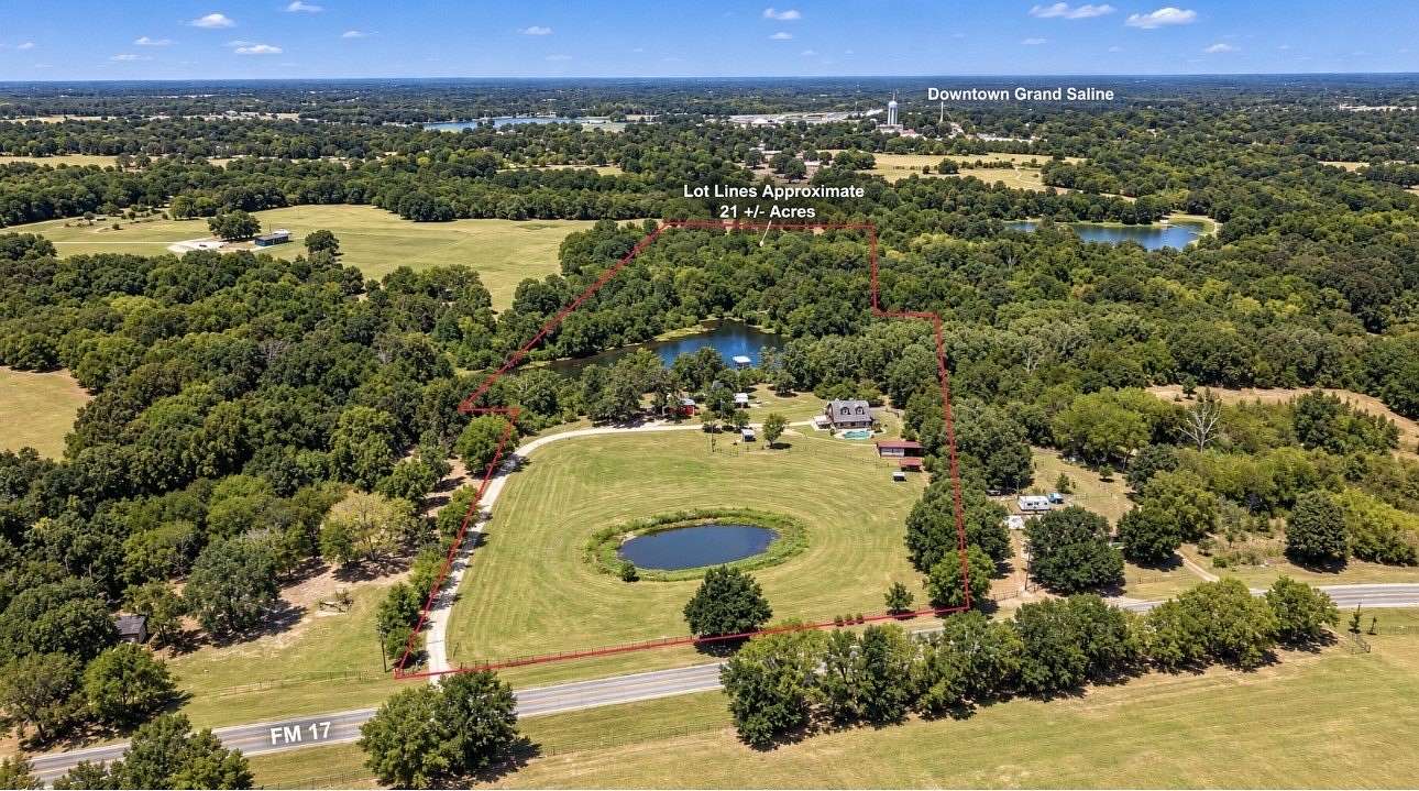 21.4 Acres of Land with Home for Sale in Grand Saline, Texas
