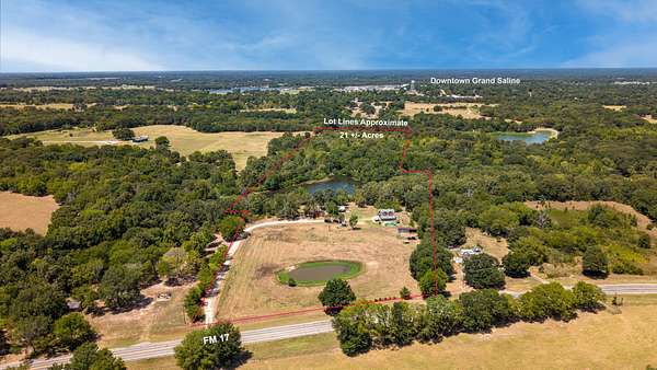 21.4 Acres of Land with Home for Sale in Grand Saline, Texas