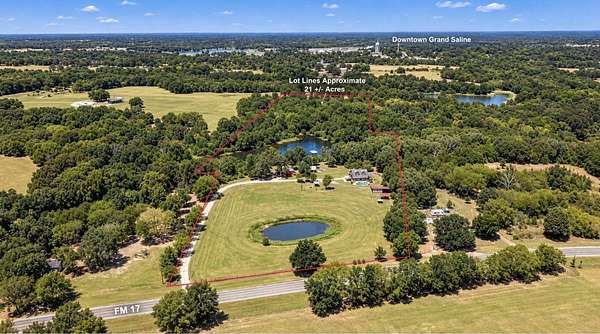 21.4 Acres of Land with Home for Sale in Grand Saline, Texas