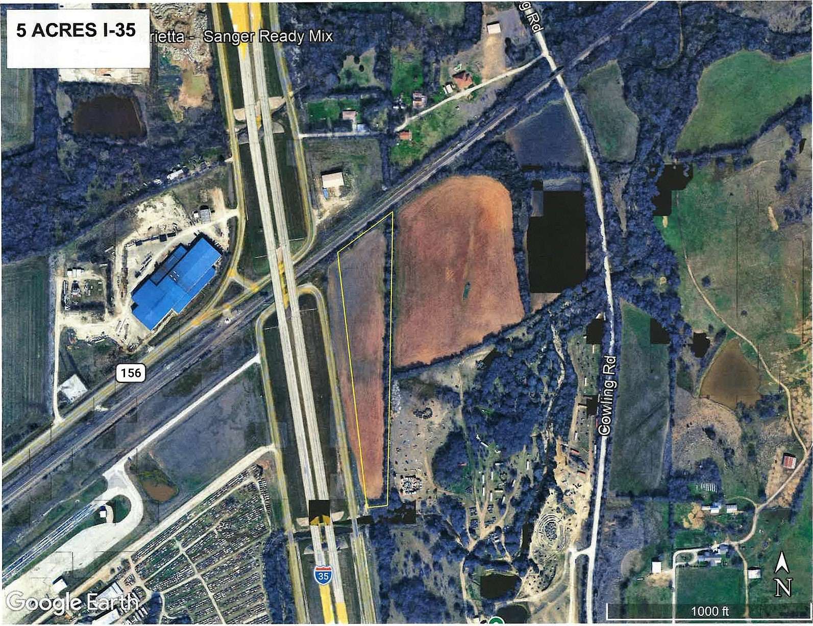 5.48 Acres of Commercial Land for Sale in Sanger, Texas