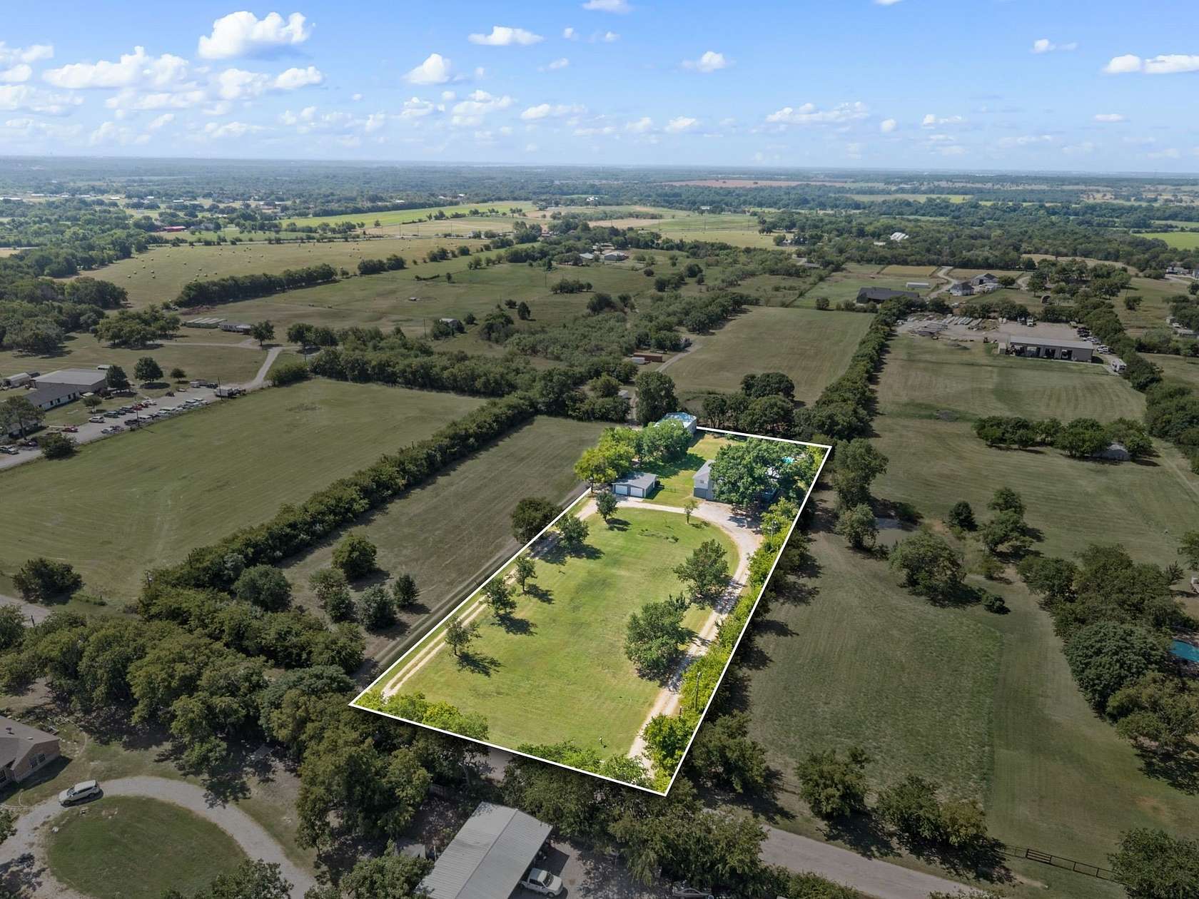 2 Acres of Land with Home for Sale in Aubrey, Texas