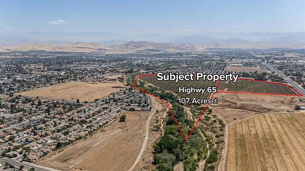 107 Acres of Mixed-Use Land for Sale in Porterville, California