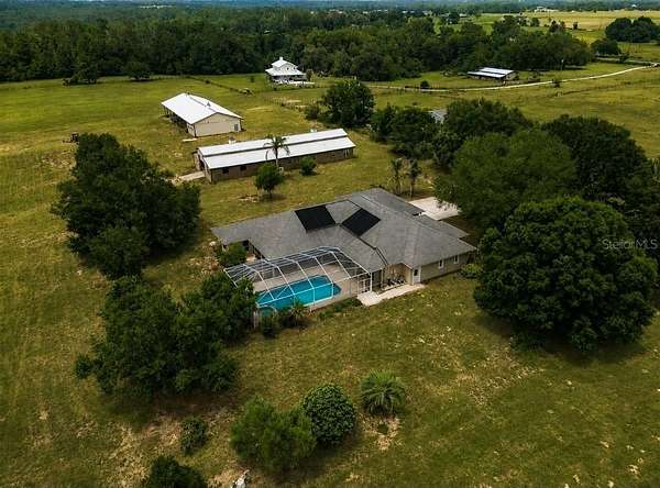 9.56 Acres of Land with Home for Sale in Brooksville, Florida