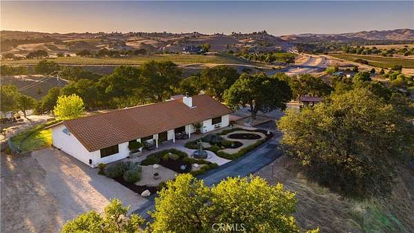 2.5 Acres of Land with Home for Sale in Paso Robles, California