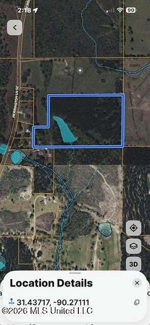 20.7 Acres of Recreational & Residential Land for Sale in Ruth, Mississippi