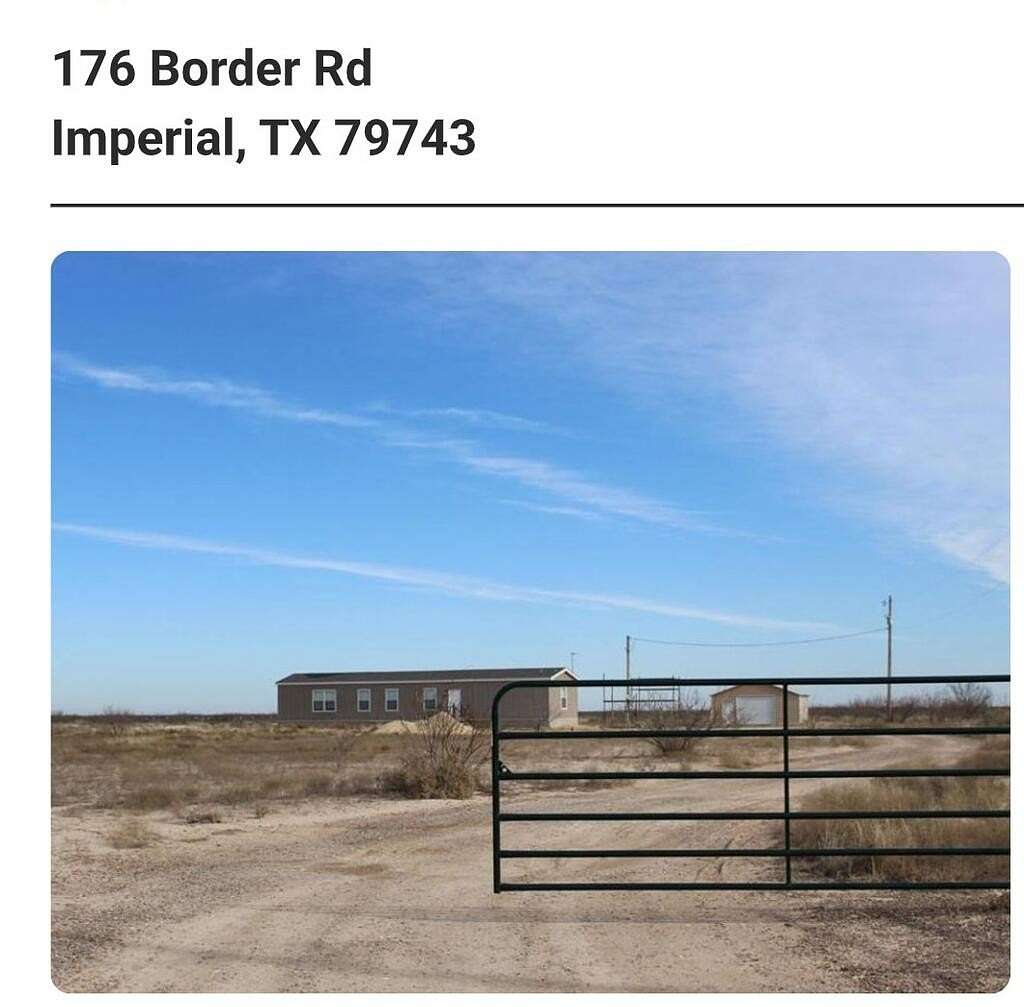 10 Acres of Land with Home for Sale in Imperial, Texas