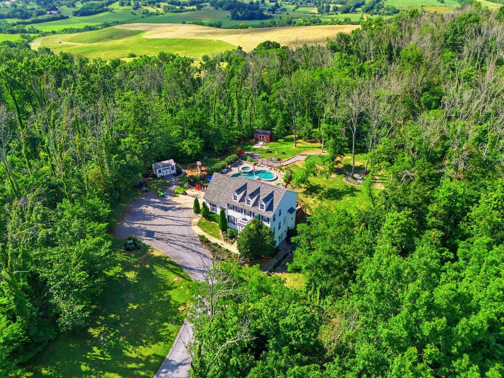 9.1 Acres of Land with Home for Sale in Arrington, Tennessee