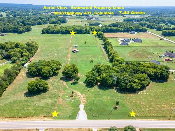 7.44 Acres of Land with Home for Sale in Columbia, Tennessee