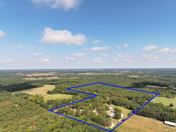 31.5 Acres of Recreational Land with Home for Sale in Jerico Springs, Missouri