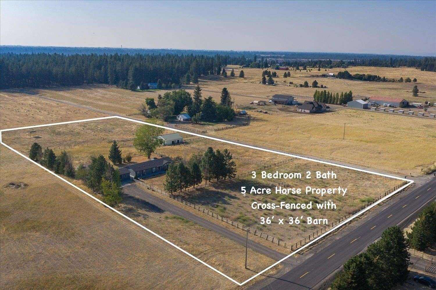 5 Acres of Land with Home for Sale in Spokane, Washington