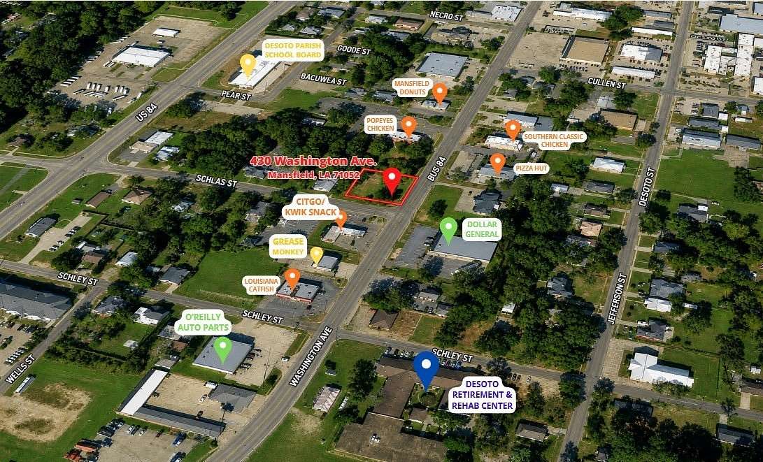 0.44 Acres of Commercial Land for Sale in Mansfield, Louisiana
