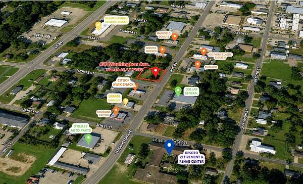 0.44 Acres of Commercial Land for Sale in Mansfield, Louisiana