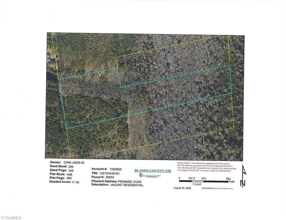 17.2 Acres of Land for Sale in Elizabethtown, North Carolina