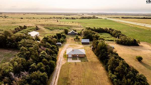 147 Acres of Agricultural Land with Home for Sale in Tescott, Kansas