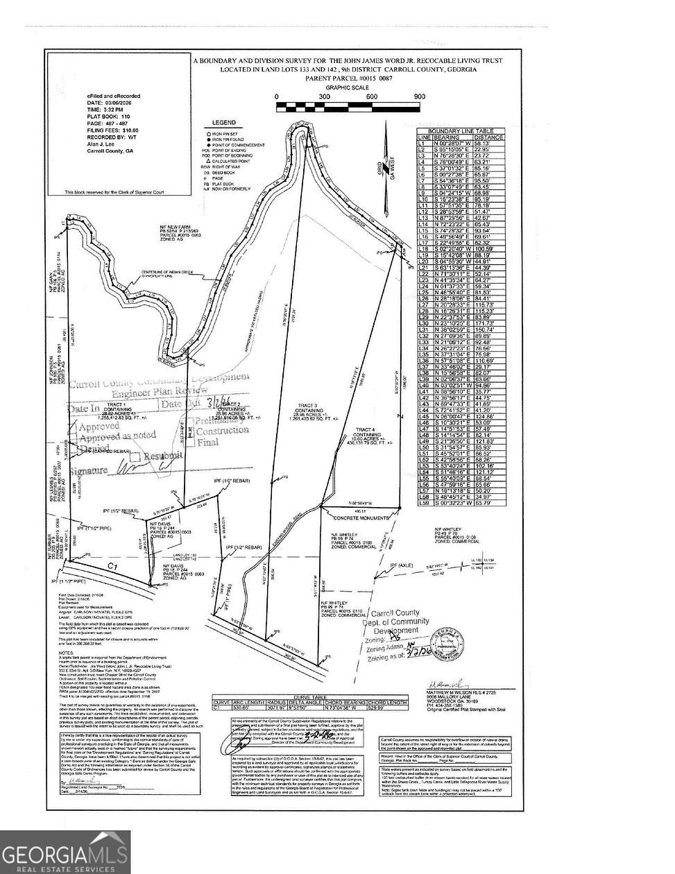 86.7 Acres of Recreational & Residential Land for Sale in Bowdon, Georgia