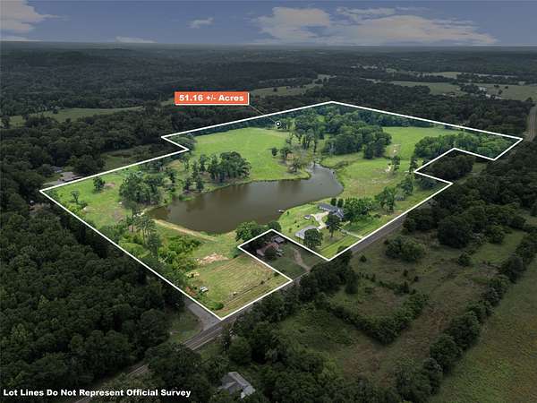 51.2 Acres of Land with Home for Sale in Big Sandy, Texas