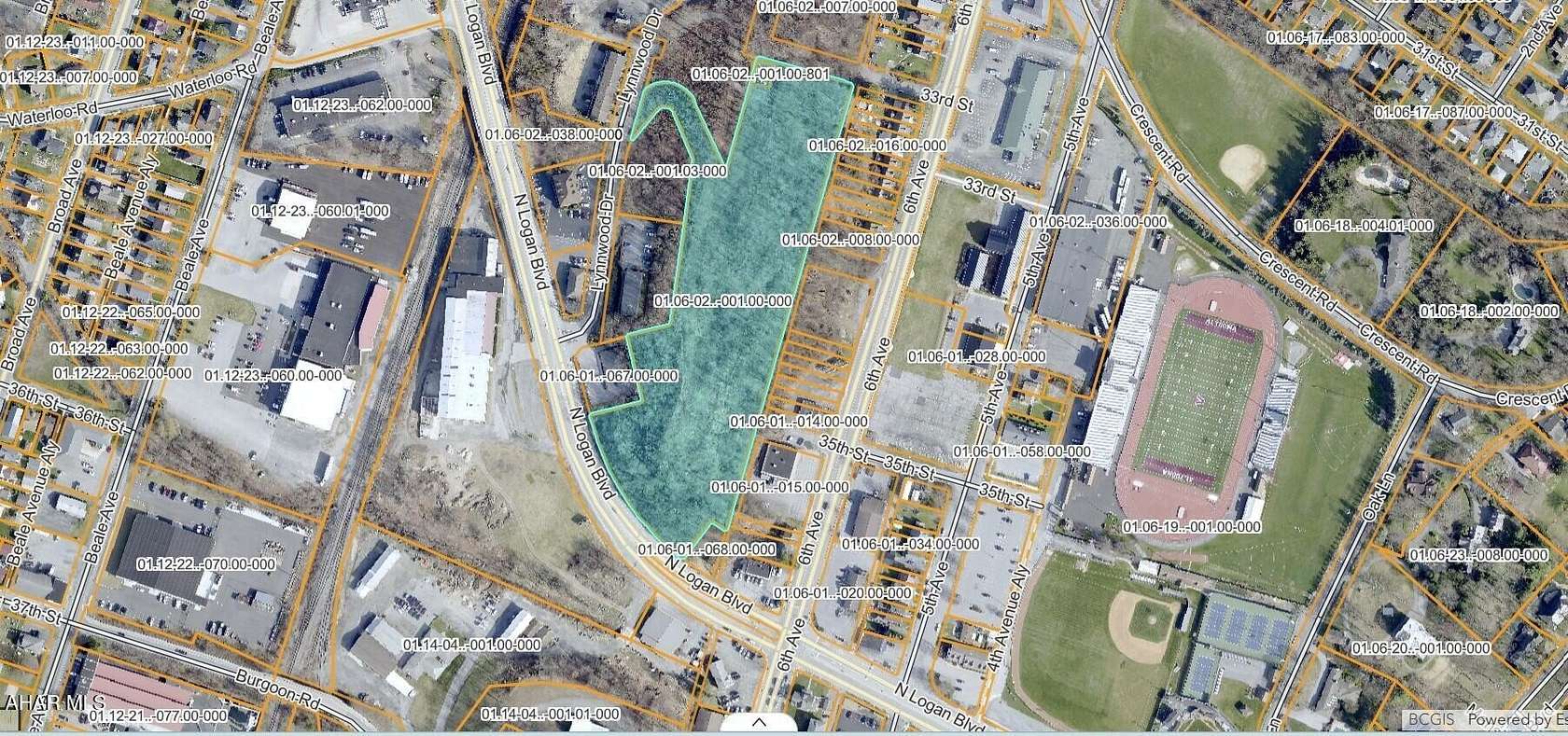 9.66 Acres of Commercial Land for Sale in Altoona, Pennsylvania