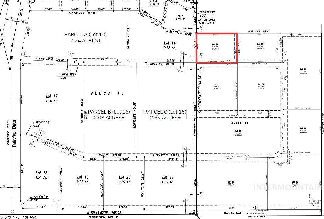 0.5 Acres of Commercial Land for Sale in Twin Falls, Idaho