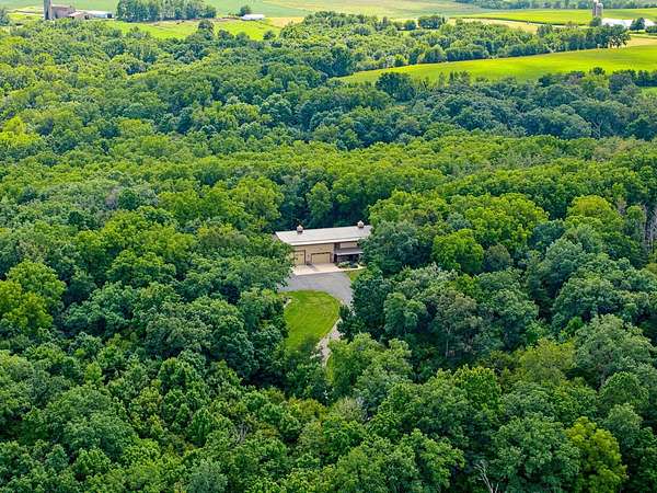 62.6 Acres of Recreational Land with Home for Sale in Darlington, Wisconsin