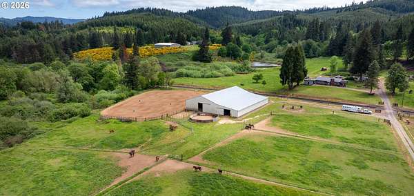 47.9 Acres of Agricultural Land with Home for Sale in Drain, Oregon